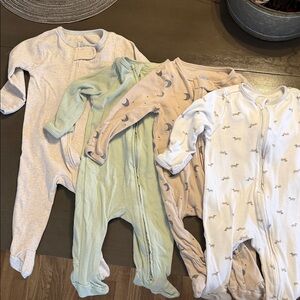 Cloud Island Kids Pajamas - Cream, Green, Tan